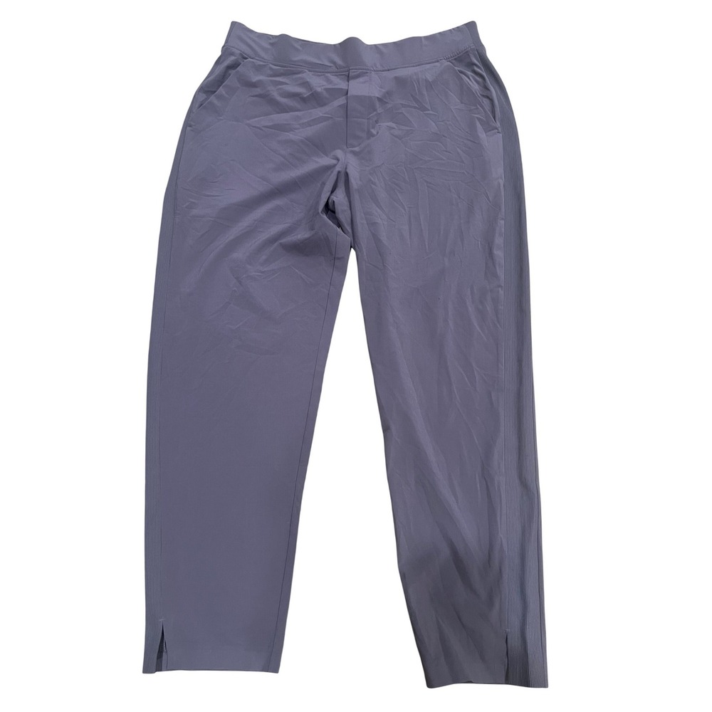 Athleta Brooklyn Ankle Pants Womens Sz 14 Purple Tapered Stretch Athleisure